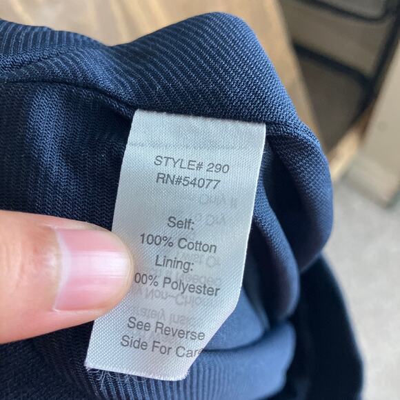 CAbi Womens Skirt Navy Blue Bon Voyage Knit Pull On Elastic Waist #290 Large - Picture 5 of 10